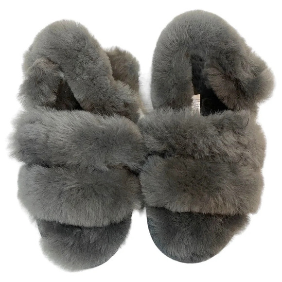 EMU Australia Jacana Adjustable Sheepskin Slippers W6/M5 in Grey Sherling - Picture 1 of 15